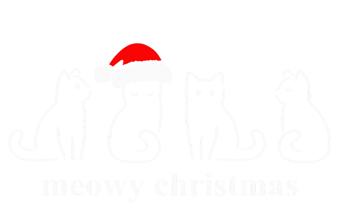 Meowy Catmas Cat Christmas Cute Kitten Cats Santa Hat Xmas T-Shirt