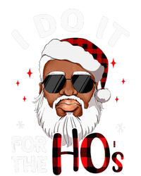 I Do It For The Hos Christmas African American Santa Black T-Shirt