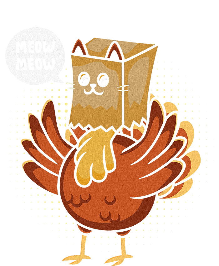 Funny Thanksgiving Day Fake Cat Turkey Meow Animal Farmer Kids Long Sleeve Shirt