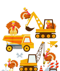 Construction Vehicle Thanksgiving Truck Turkey Tie-Dye T-Shirt