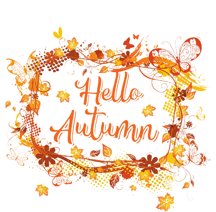 Cute Hello Autumn Season Thanksgiving And Fall Color Lovers T-Shirt