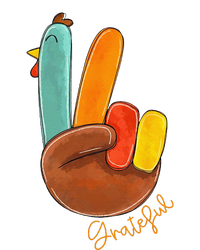 Peace Love Turkey Grateful Turkey Hand Sign Thanksgiving T-Shirt