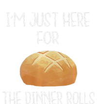 Im Just Here For The Dinner Rolls Funny Thanksgiving Premium Full-Length Apron With Pockets