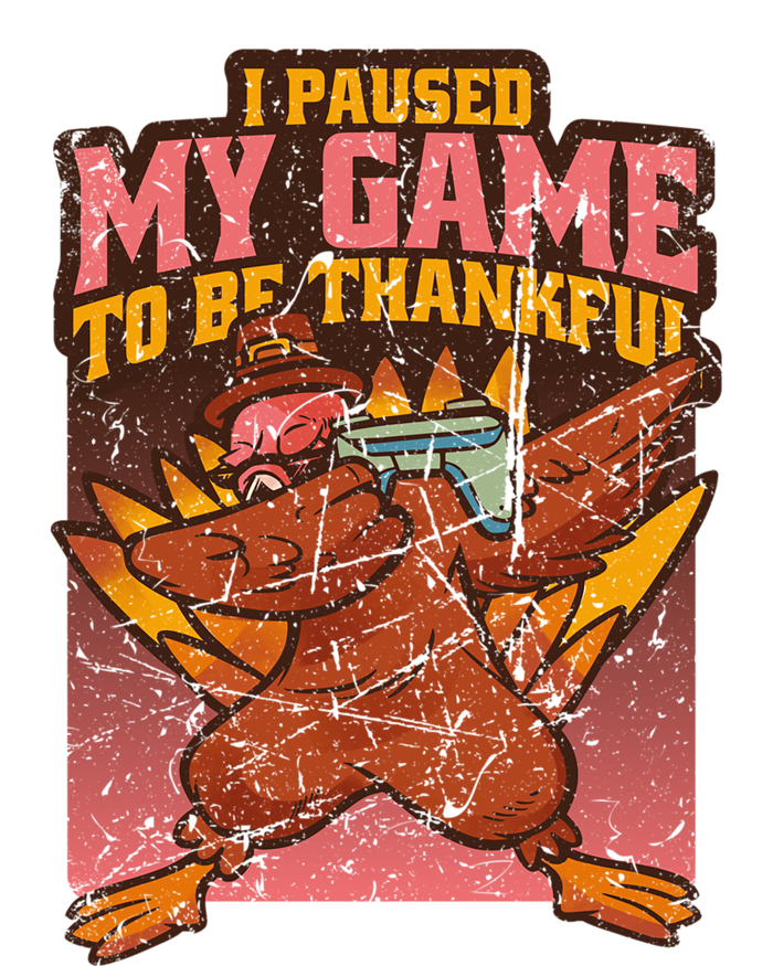 Dabbing Turkey Thanksgiving Gaming Paused Game Thankful Funny Gift Sustainable Beanie