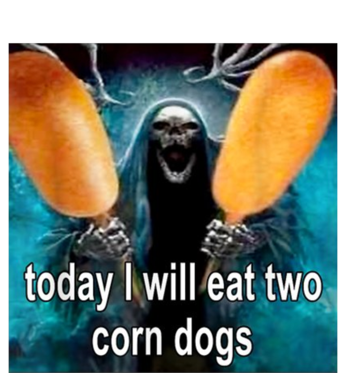 Today I Will Eat Two Corn Dogs Meme Short Acrylic Beanie