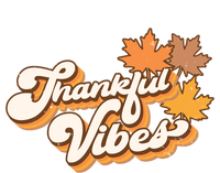 Retro Thankful Vibes Autumn Thanksgiving Fall Season Funny Gift T-Shirt