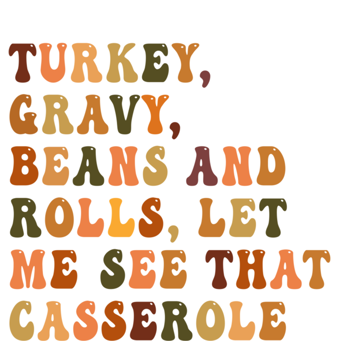 Retro Turkey Gravy Beans And Rolls Let Me See That Casserole Gift Striped Beanie with Solid Band