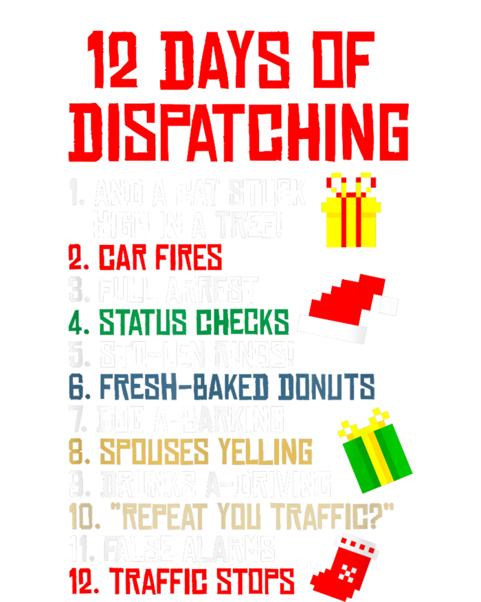 12 Days Of Dispatching Christmas Pajama Xmas Dispatcher Baby Long Sleeve Bodysuit