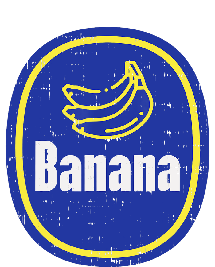 Banana Sticker Funny Fruit Lazy DIY Easy Halloween Costume Cropped Pullover Crew