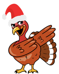 Funny Christmas Dabbing Turkey Santa Costume Xmas Dab Cute Gift T-Shirt