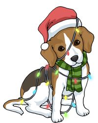 Beagle Christmas Decoration Gift Zip Tote Bag