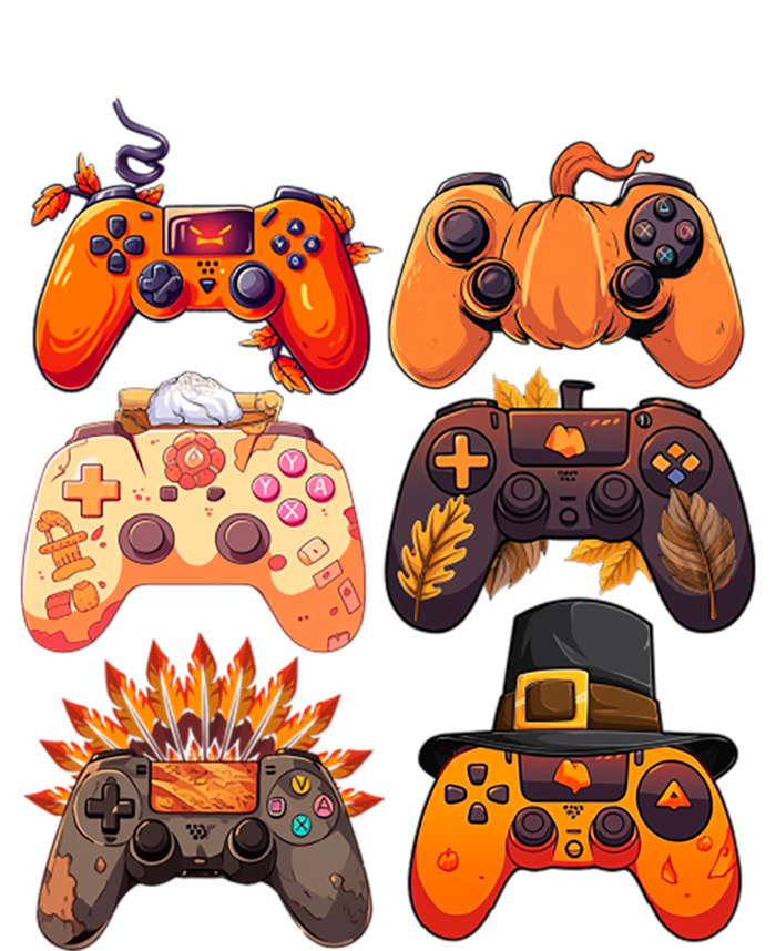 Thanksgiving Fall Gaming Controllers Turkey Funny Gamer Gift Women's Racerback Tank