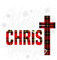 merry christmas christ cross butiflo plaid red xmas holiday Tank Top