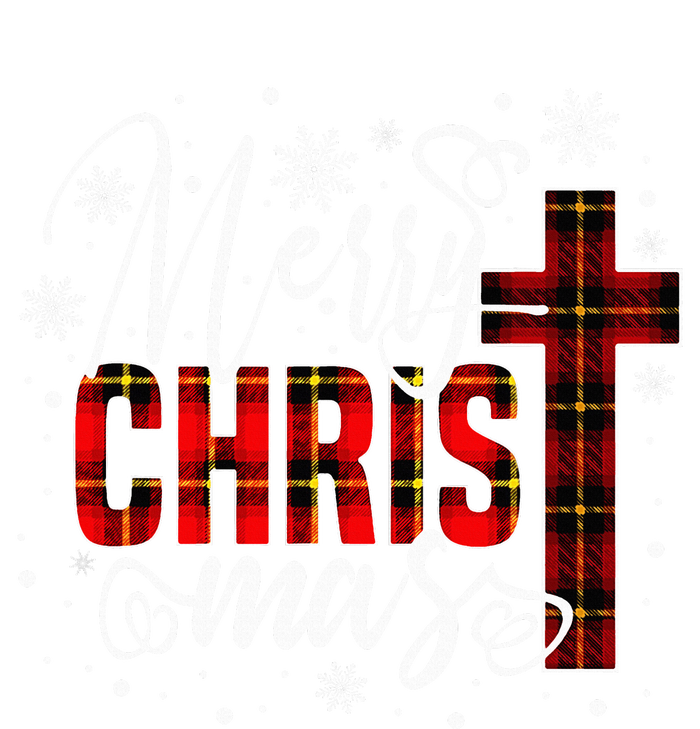 merry christmas christ cross butiflo plaid red xmas holiday Tank Top