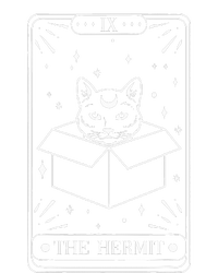 Funny Cat Hermit Tarot Card Witch Astrology Occult Halloween T-Shirt