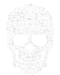 Halloween Skeleton Skull Gamer Controller Gaming T-Shirt