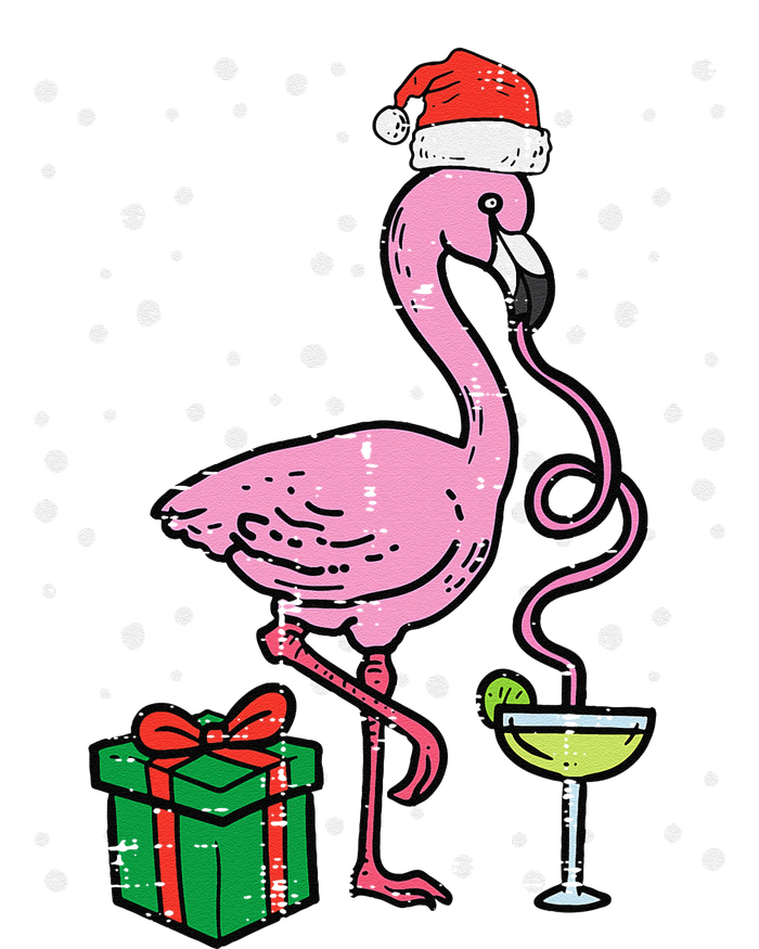 Christmas Flamingo Santa Tropical Xmas Vacation Funny Funny T-Shirt