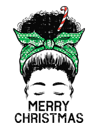 Afro Hairbun Merry Christmas African Black Xmas Mom Funny T-Shirt