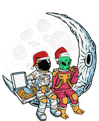 Alien Astronaut Eating Pizza Christmas Pajama Funny XMas Button