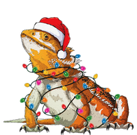 Bearded Dragon Christmas Lights Bearded Dragon Lover Xmas Button