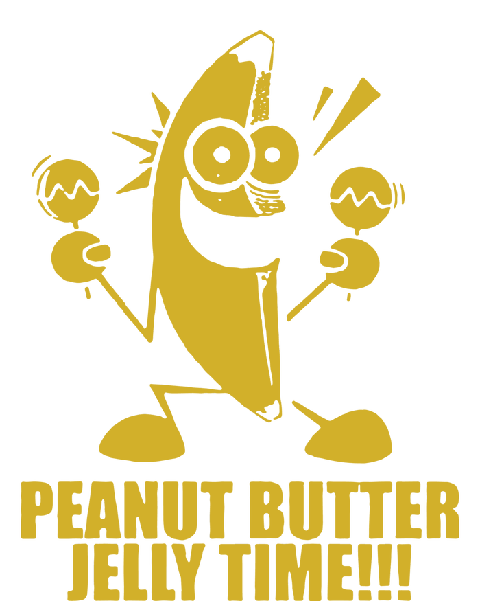 Peanut Butter Jelly Time Banana Full-Length Apron With Pockets