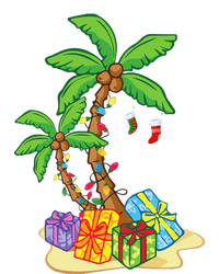 Christmas Palm Tree Tropical Xmas Coconut Lights Funny Gifts T-Shirt