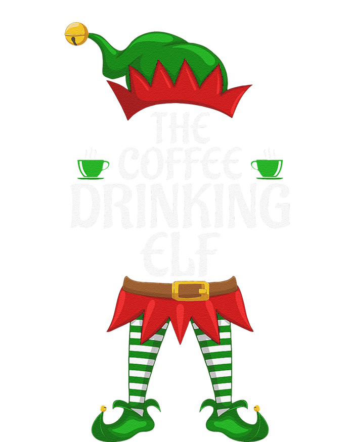 Coffee Drinking Elf Family Matching Group Christmas Party T-Shirt