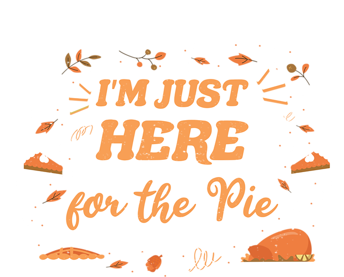 Just Here For The Pie Lover Thanksgiving Pumpkin Christmas Gift Short Acrylic Beanie