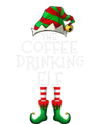 Coffee Drinking Elf Matching Family Group Christmas Party PJ T-Shirt