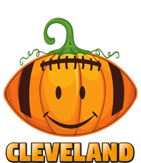 Pumpkin Halloween Costume Cleveland Football Cool Smile Face T-Shirt