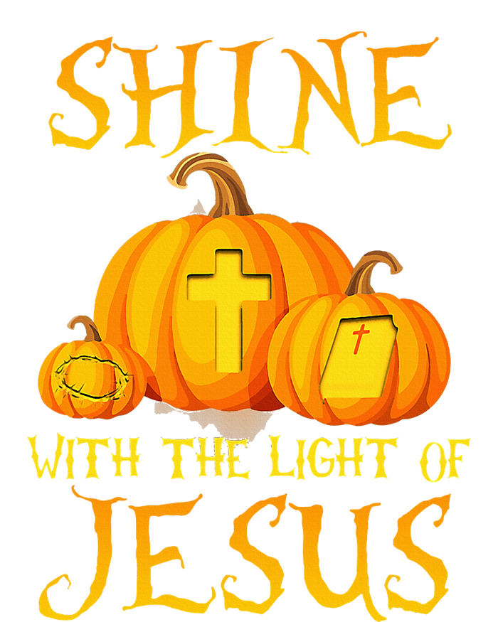 Shine With The Light Of Jesus Christian Halloween Pumpkin Mesh Reversible Basketball Jersey Tank