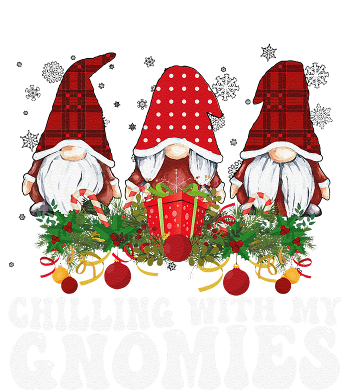 Chillin With My Gnomies Plaid Christmas Santa Gnomes Xmas T-Shirt