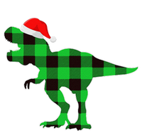 Buffalo Plaid Green Dinosaur T Rex Funny Christmas Tie-Dye Long Sleeve Shirt