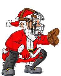 Christmas Santa Claus Baseball Catcher Xmas T-Shirt