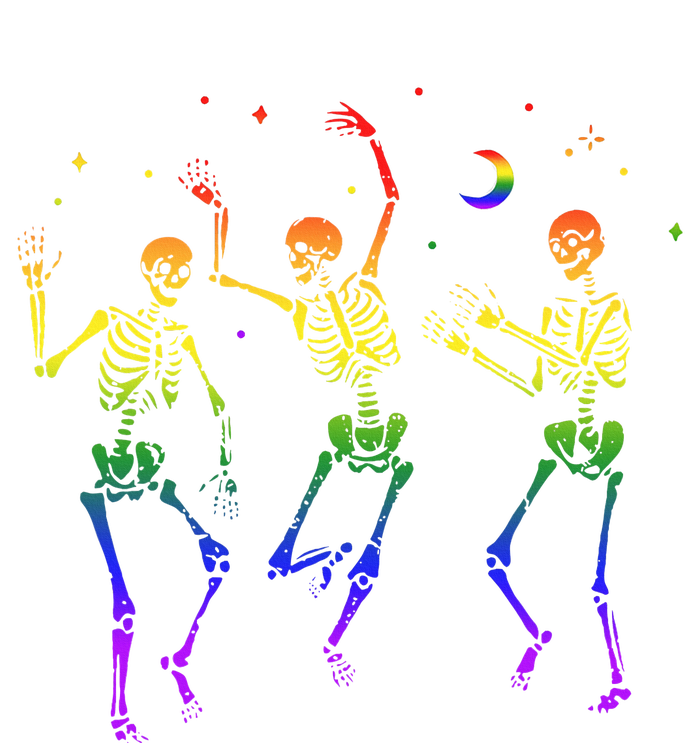 Goth Dancing Skeleton Gay Lesbian LGBT Pride For Halloween Women's Racerback Cropped Tank