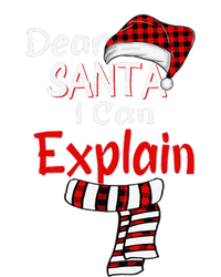 Christmas Santa Claus Red Plaid Dear Santa I Can Explain T-Shirt