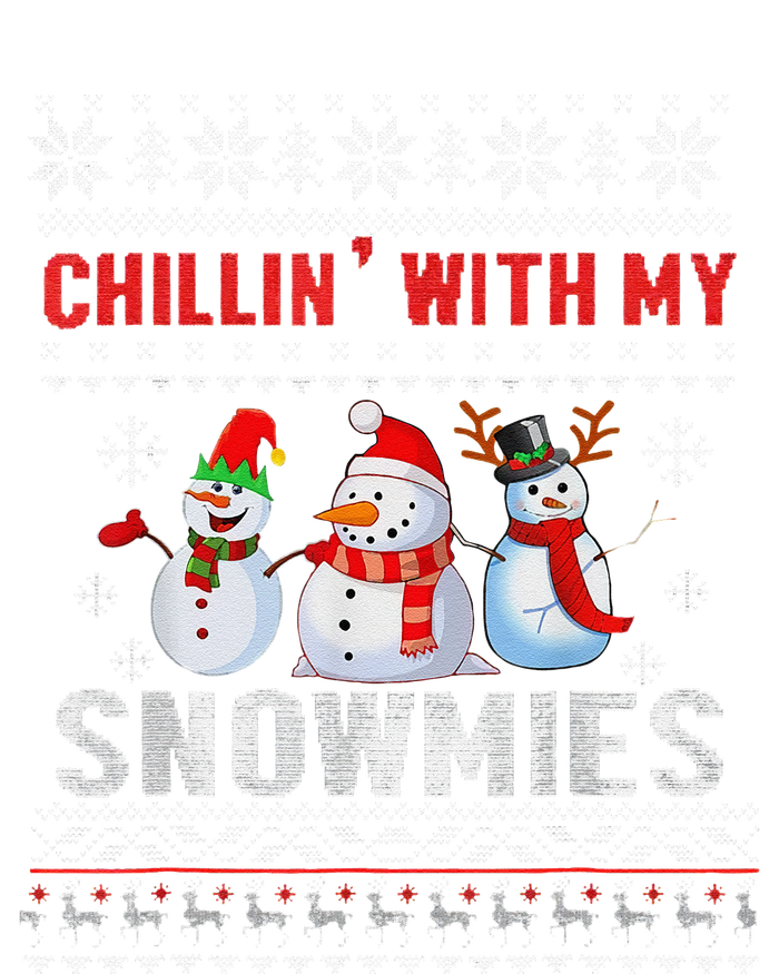 Chillin With My Snowmies Ugly Christmas Snowman Funny Softstyle Adult Sport Polo