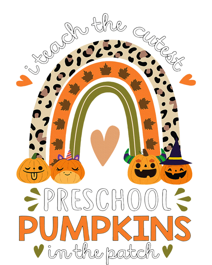 Rainbow I Teach The Cutest Pumpkins In Patch Fall Preschool Cooling Performance Long Sleeve Crew