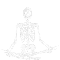 Meditating Skeleton Lazy Halloween Costume Funny Skull Yoga T-Shirt