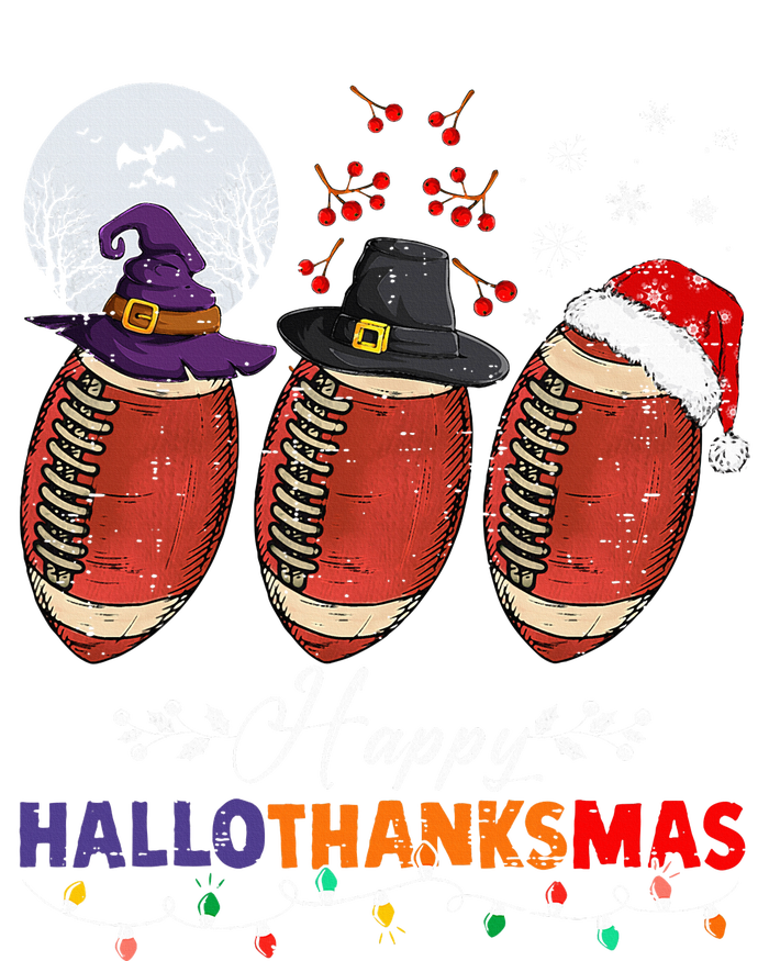 Happy Hallothanksmas Football Halloween Thanksgiving Xmas Sweatshirt