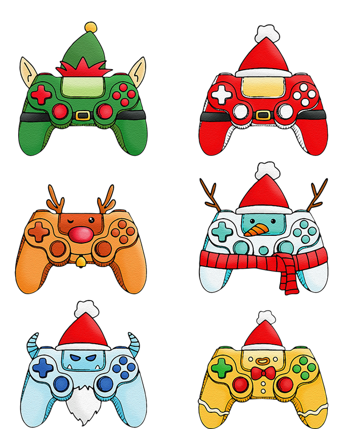 Christmas Santa Snowman Gaming Controllers Elf T-Shirt