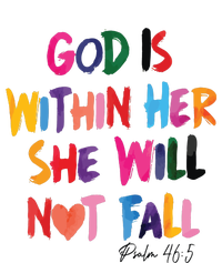 Christian God Is Within Her She Will Not Fall Christian Bible Full-Length Apron With Pockets