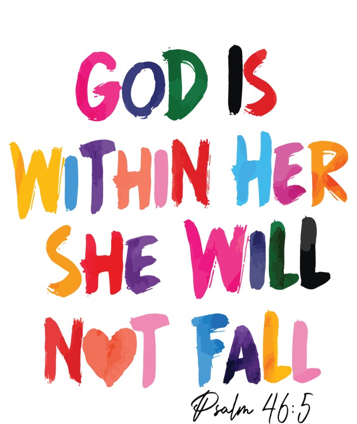 Christian God Is Within Her She Will Not Fall Christian Bible Full-Length Apron With Pockets