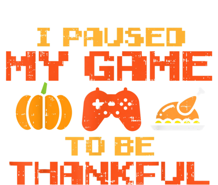 Paused My Game Thankful Video Gamer Thanksgiving Gaming Gift Short Acrylic Beanie