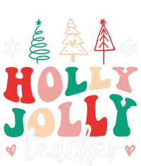 Holly N Jolly Santa Christmas Teacher Funny Xmas Performance Long Sleeve Polo