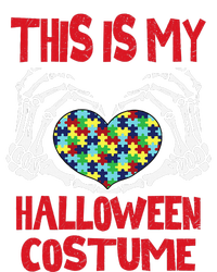 This Is My Halloween Costume Skeleton Hands Autism Awareness Cropped Pullover Crew