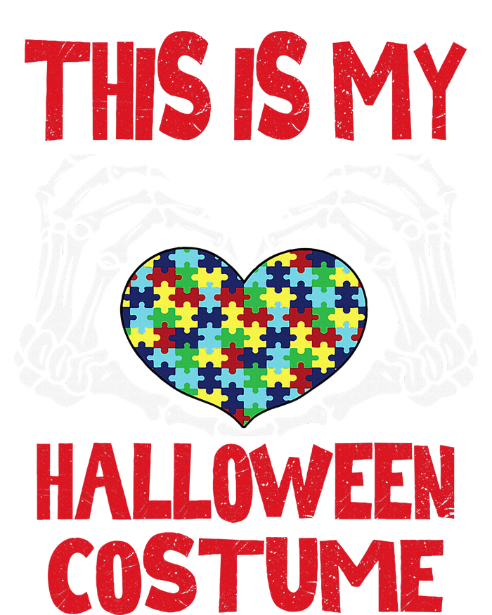 This Is My Halloween Costume Skeleton Hands Autism Awareness Cropped Pullover Crew