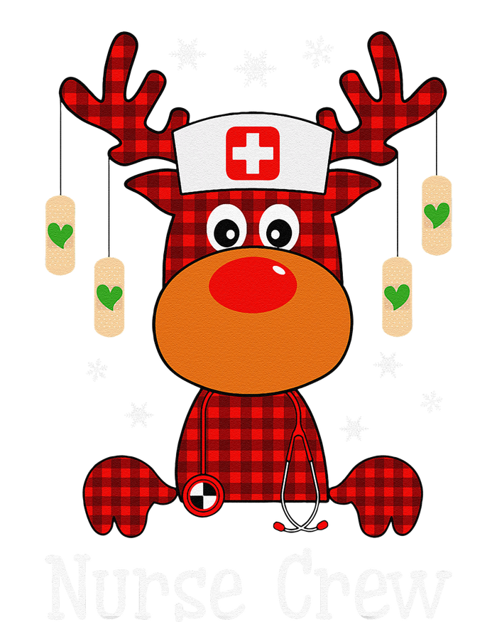 Christmas Buffalo Plaid Reindeer Nurse Crew Moose Christmas T-Shirt