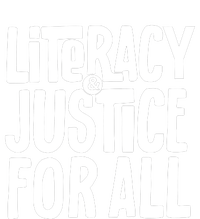 Literacy And Justice For All Literacy Education Womens Funnel Neck Pullover Hood