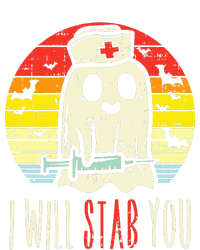 Will Stab You Ghost Nurse Retro Halloween Nursing RN Tank Top